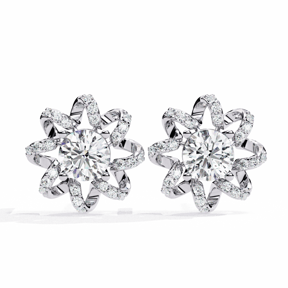 Refined Twin Round Stud Earrings
