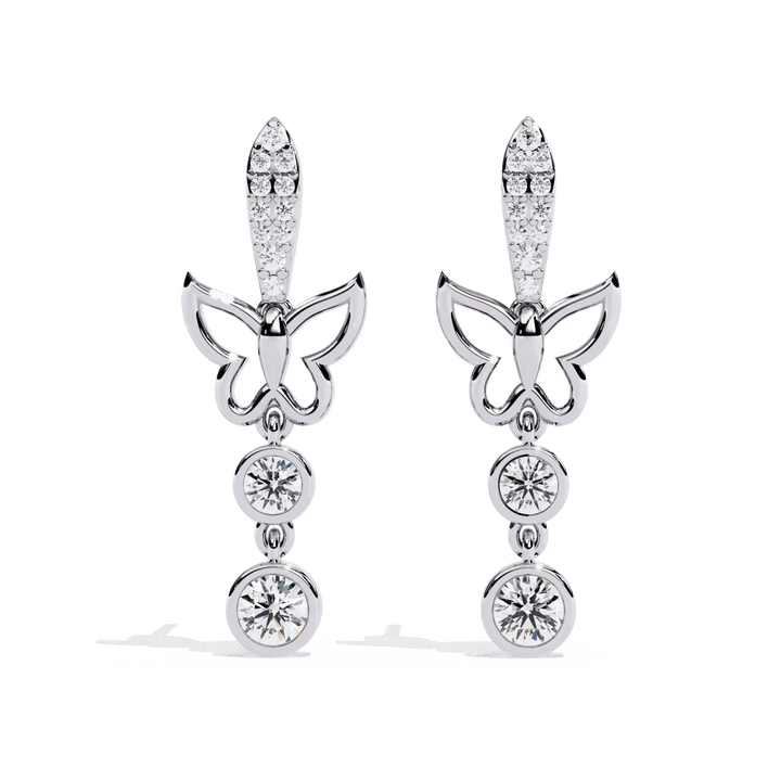 0.6 Carat Eternal Round Dangle Earrings in Moissanite | House of Estara
