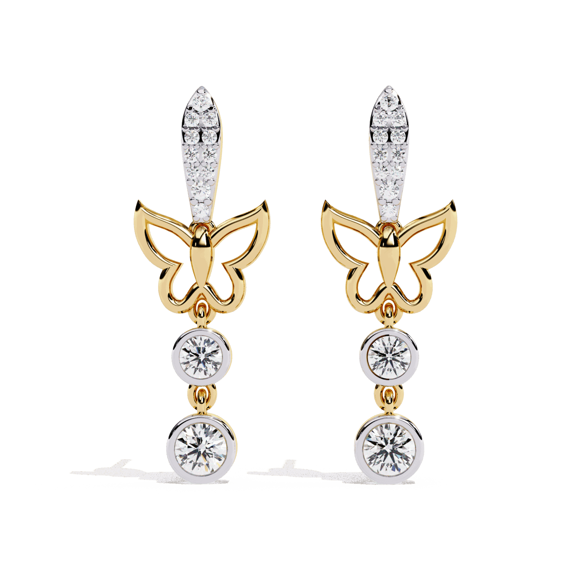 0.6 Carat Eternal Round Dangle Earrings in Moissanite | House of Estara