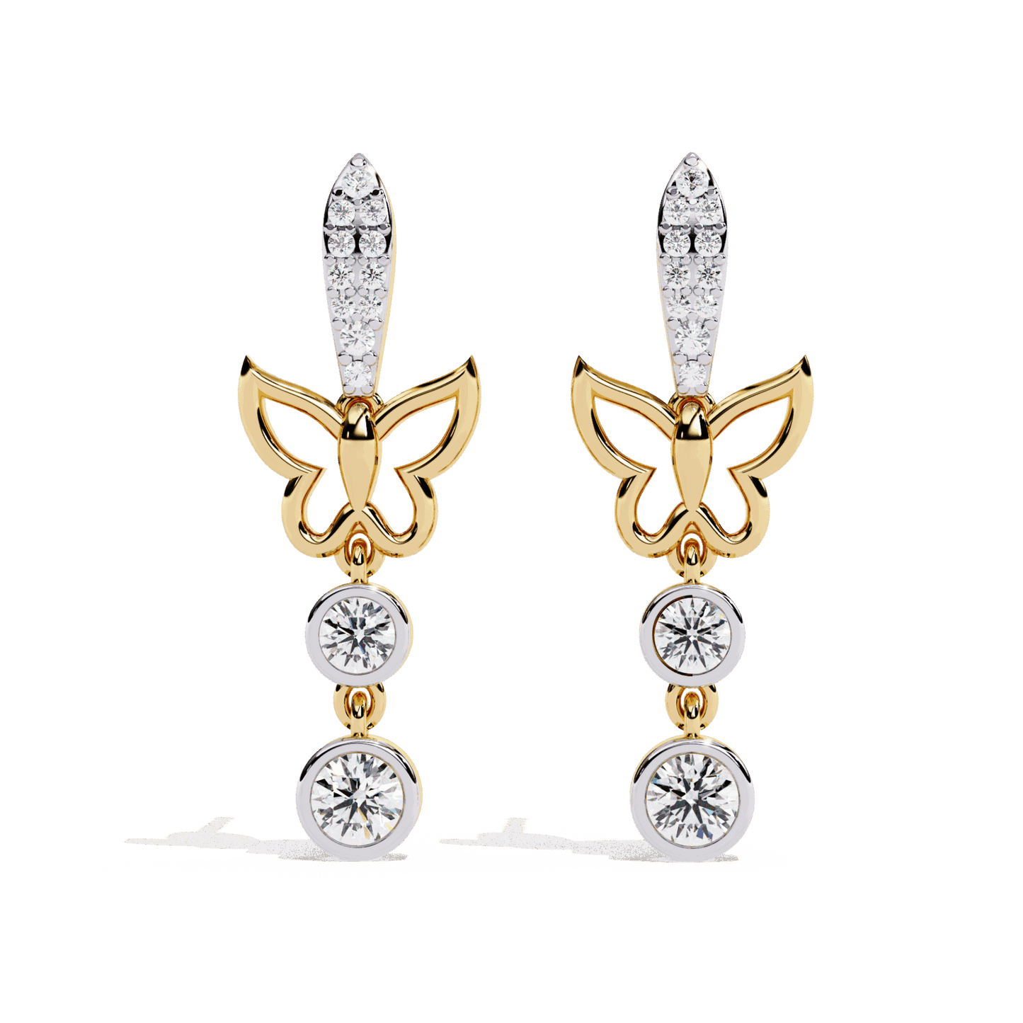 0.6 Carat Eternal Round Dangle Earrings in Moissanite | House of Estara