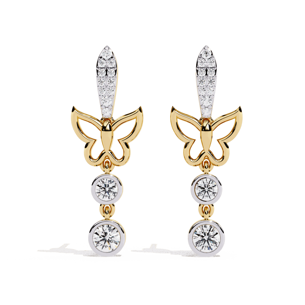 0.6 Carat Eternal Round Dangle Earrings in Moissanite | House of Estara
