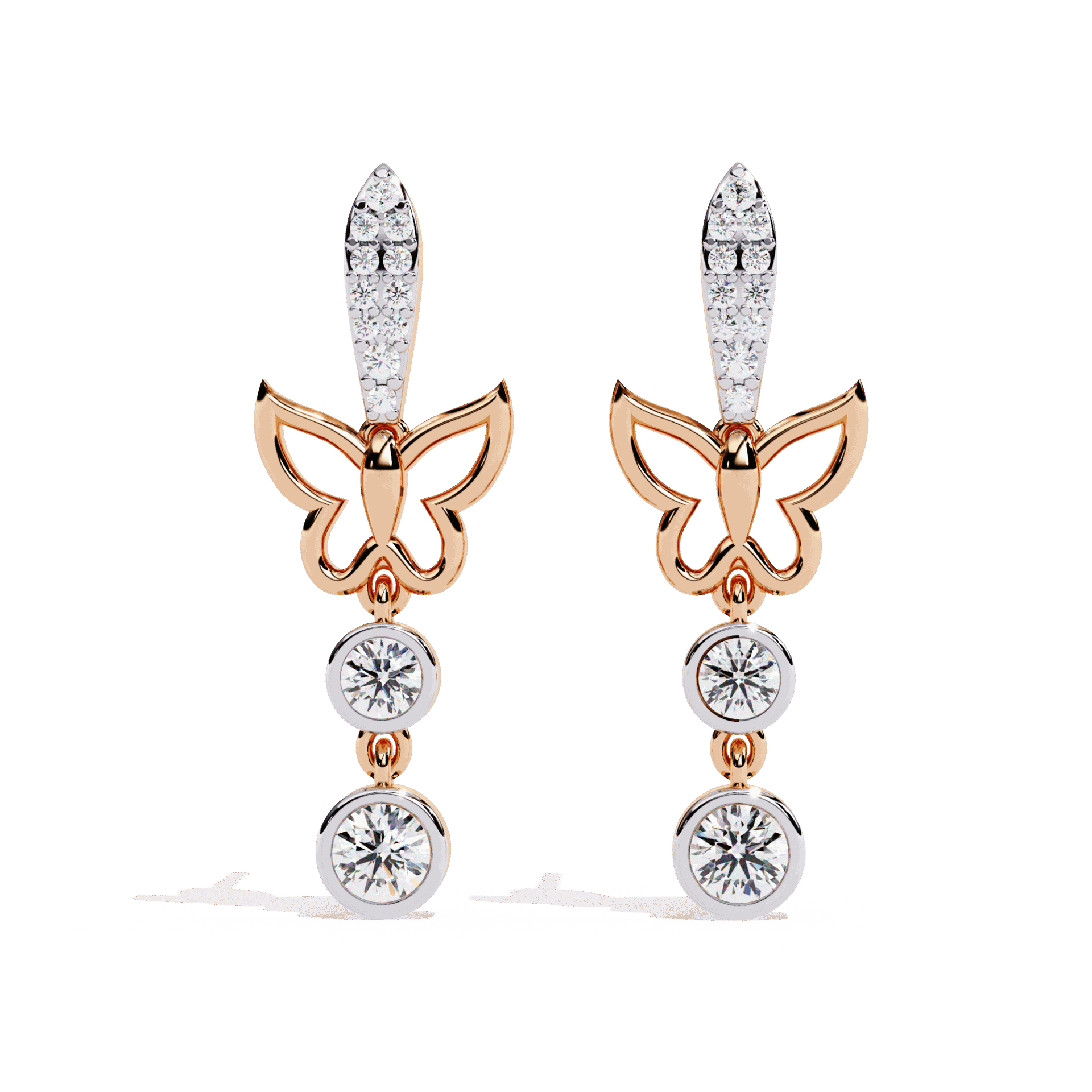 0.6 Carat Eternal Round Dangle Earrings in Moissanite | House of Estara