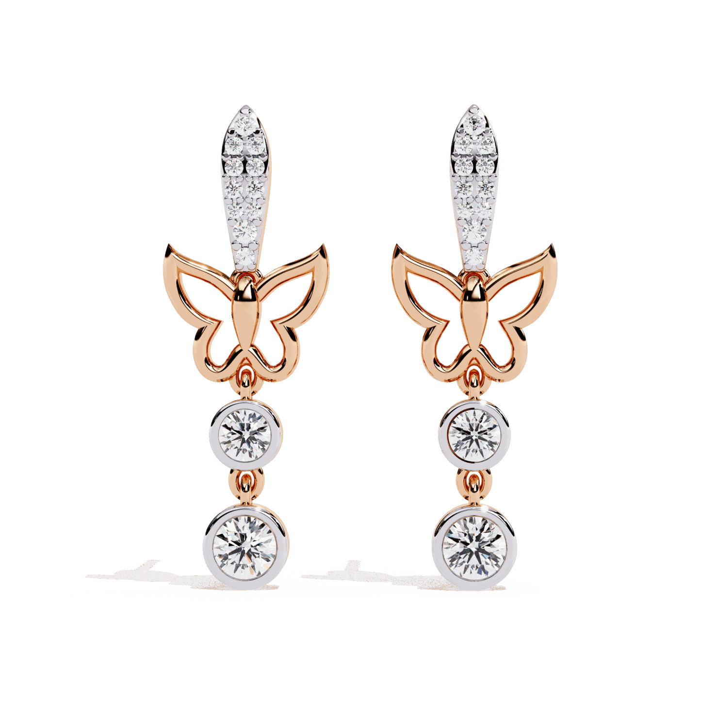 0.6 Carat Eternal Round Dangle Earrings in Moissanite | House of Estara