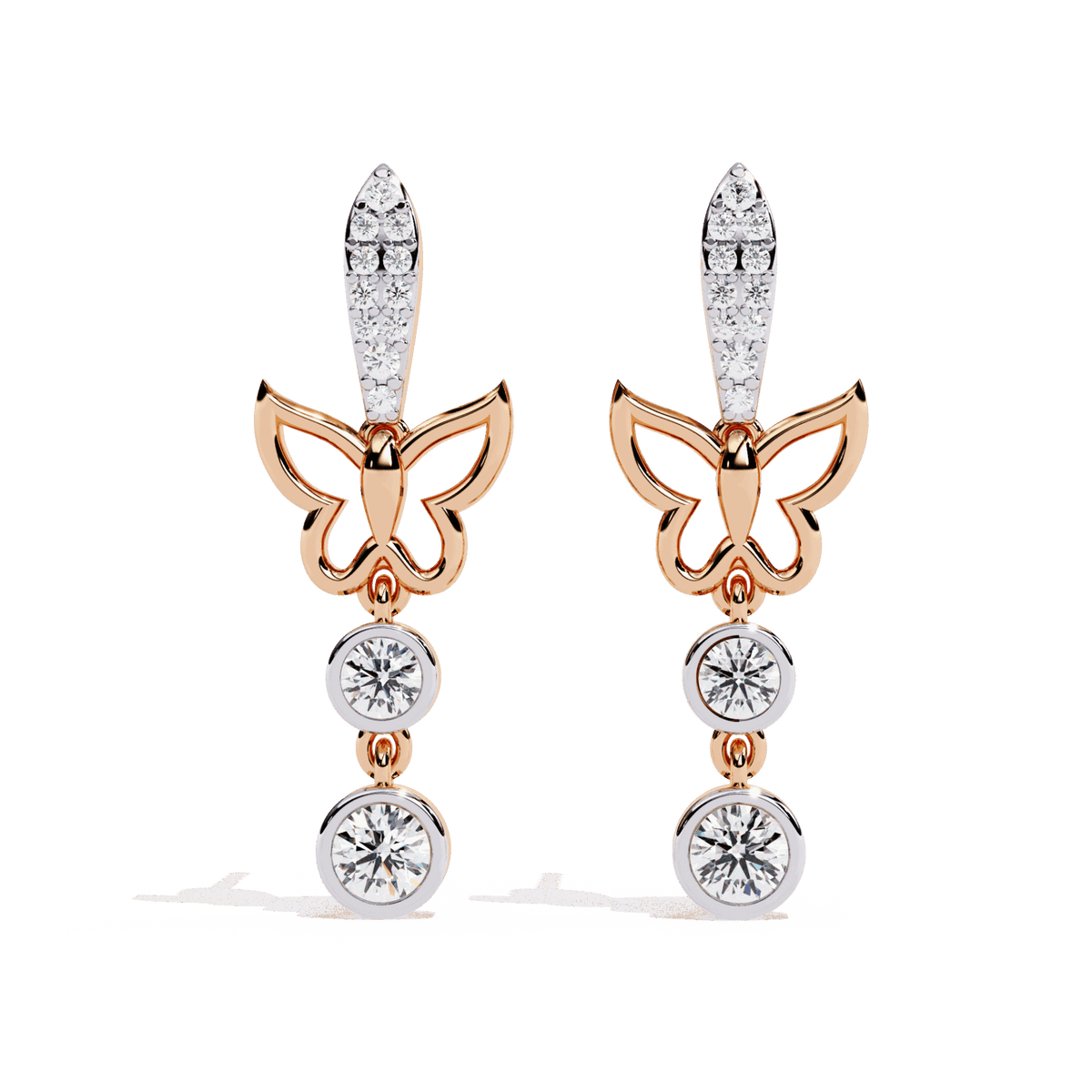 0.6 Carat Eternal Round Dangle Earrings in Moissanite | House of Estara