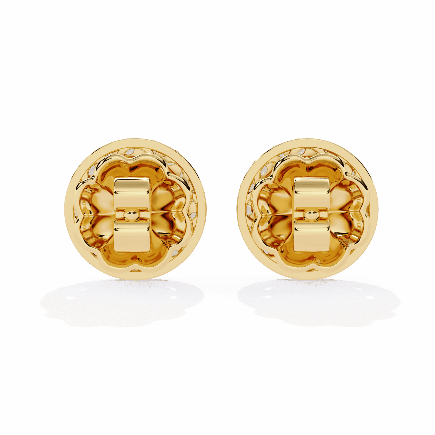1.5 Carat Marquise and Round Hoop Stud Earrings in Moissanite | House of Estara