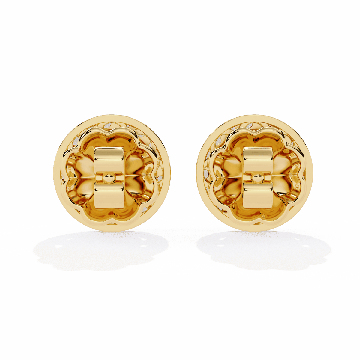 1.5 Carat Marquise and Round Hoop Stud Earrings in Moissanite | House of Estara