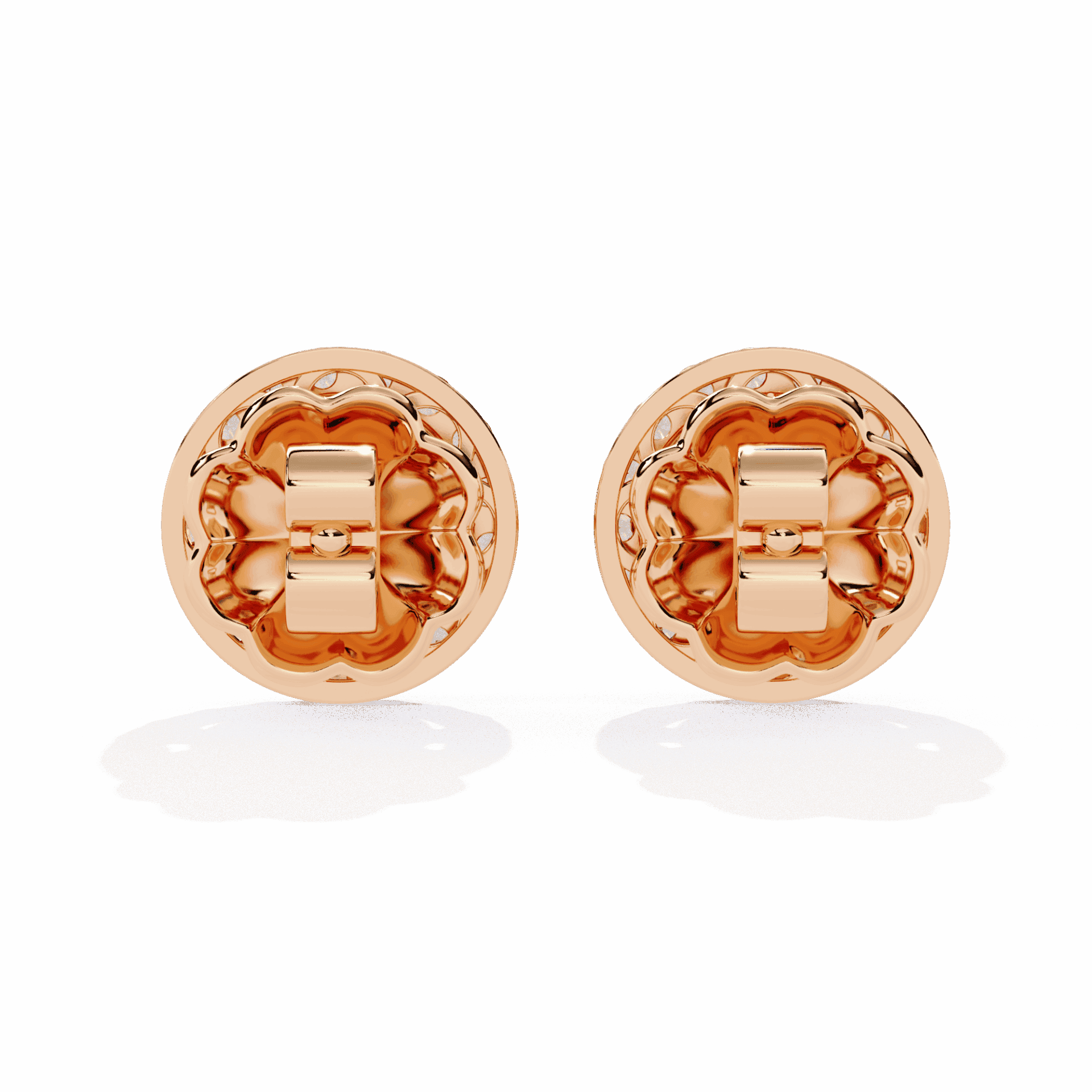1.5 Carat Marquise and Round Hoop Stud Earrings in Moissanite | House of Estara