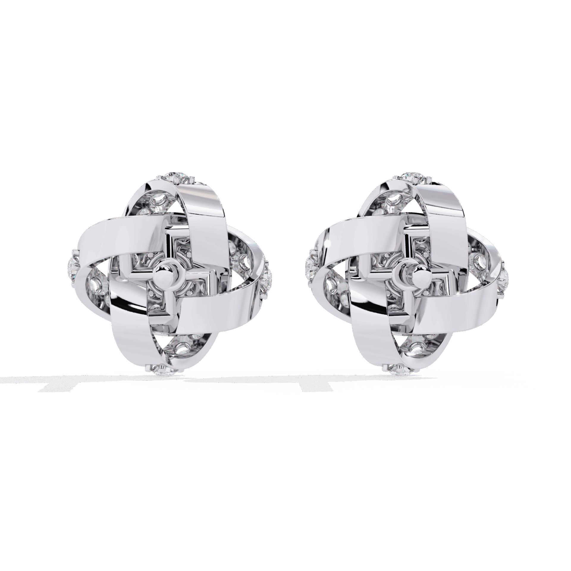 0.9 Carat Dual Round Stud Earrings in Moissanite | House of Estara