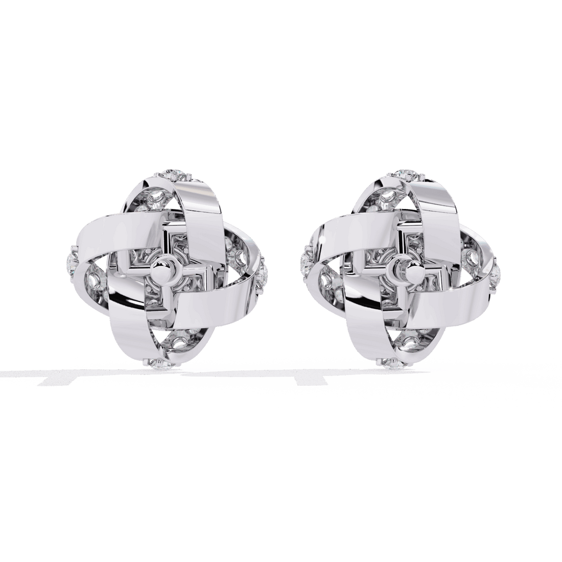 0.9 Carat Dual Round Stud Earrings in Moissanite | House of Estara