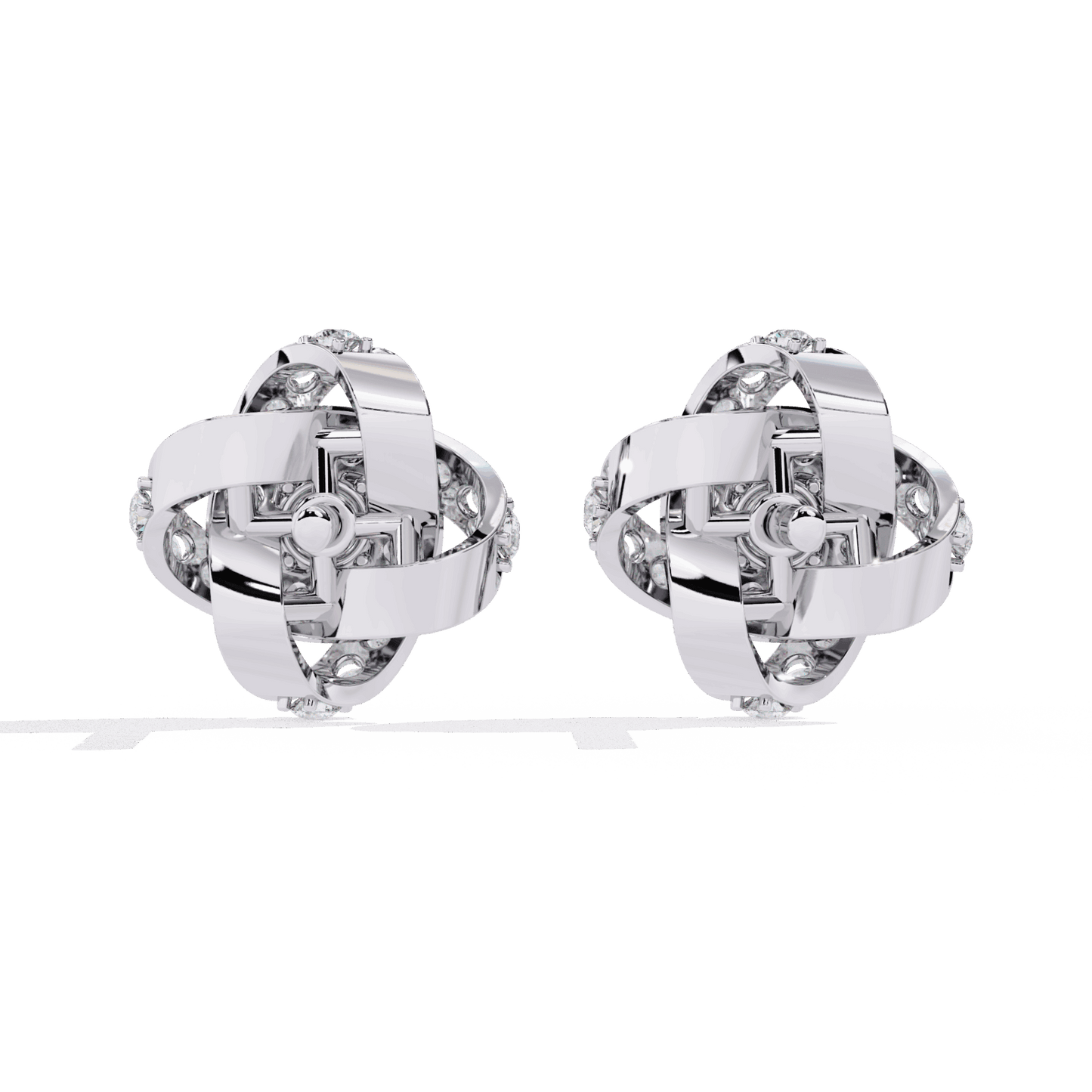 0.9 Carat Dual Round Stud Earrings in Moissanite | House of Estara