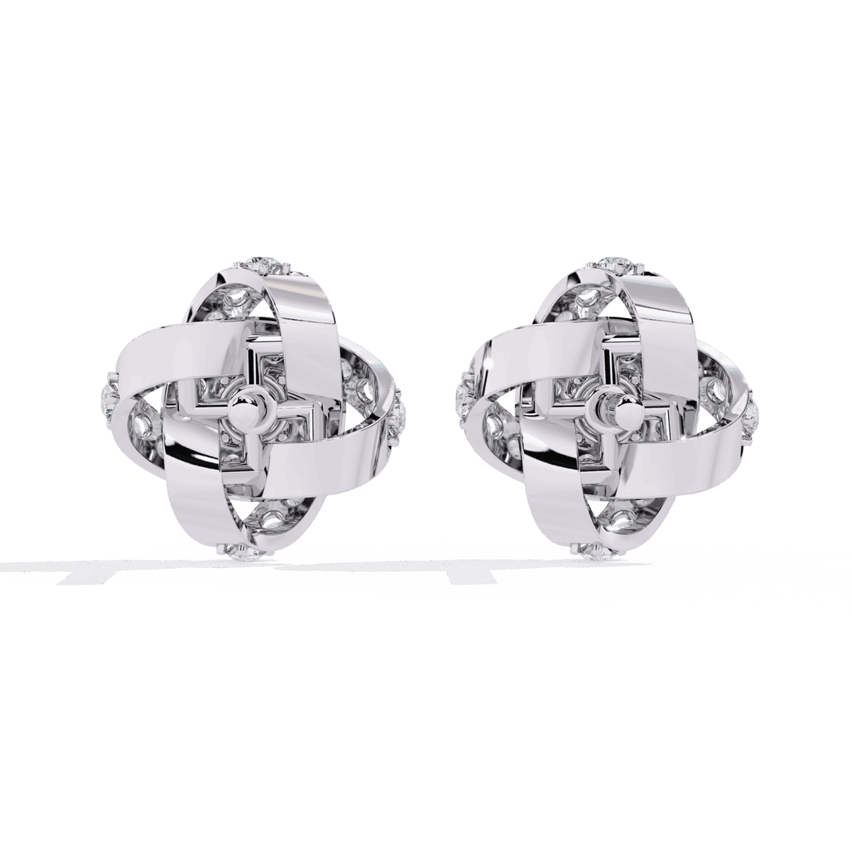 0.9 Carat Dual Round Stud Earrings in Moissanite | House of Estara