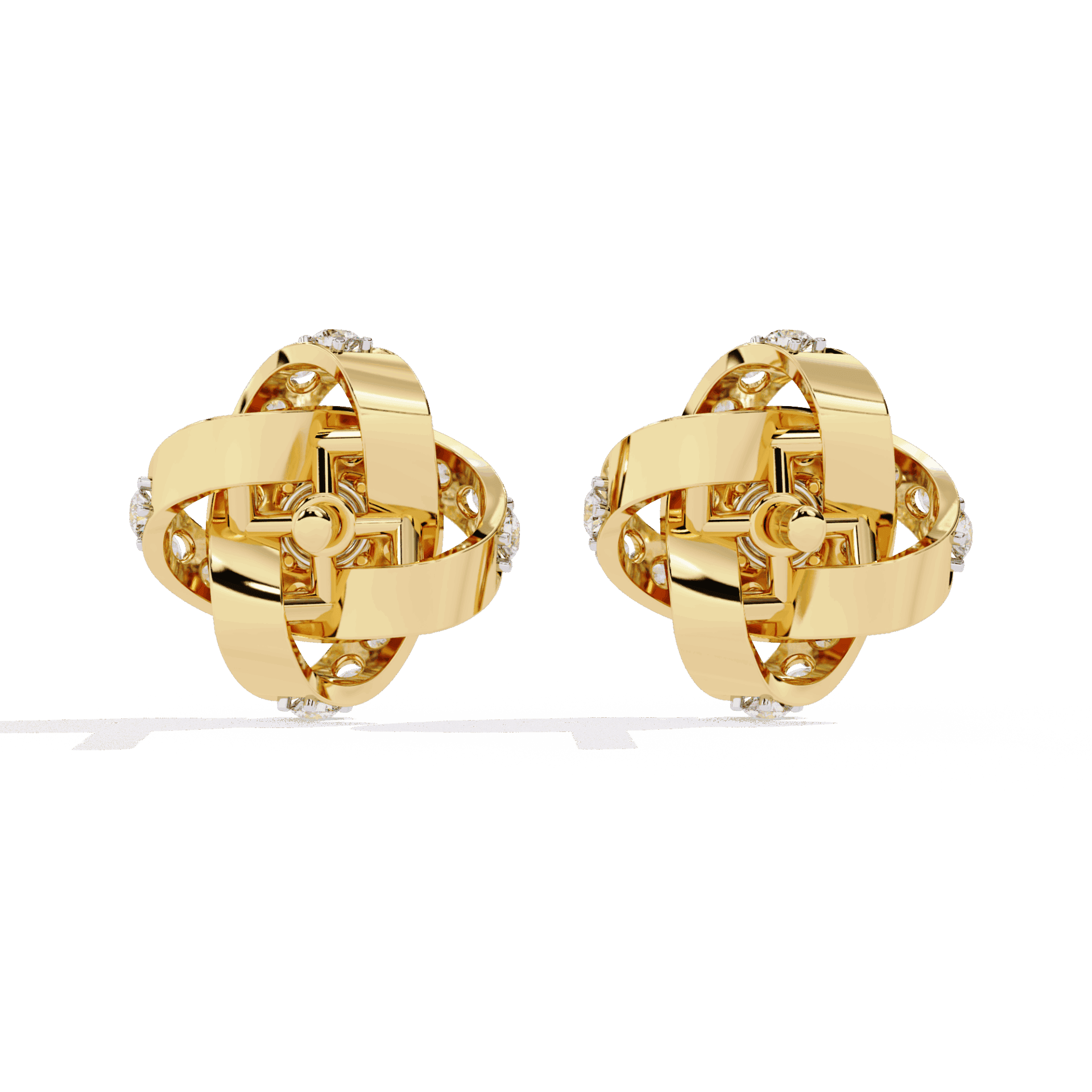 0.9 Carat Dual Round Stud Earrings in Moissanite | House of Estara