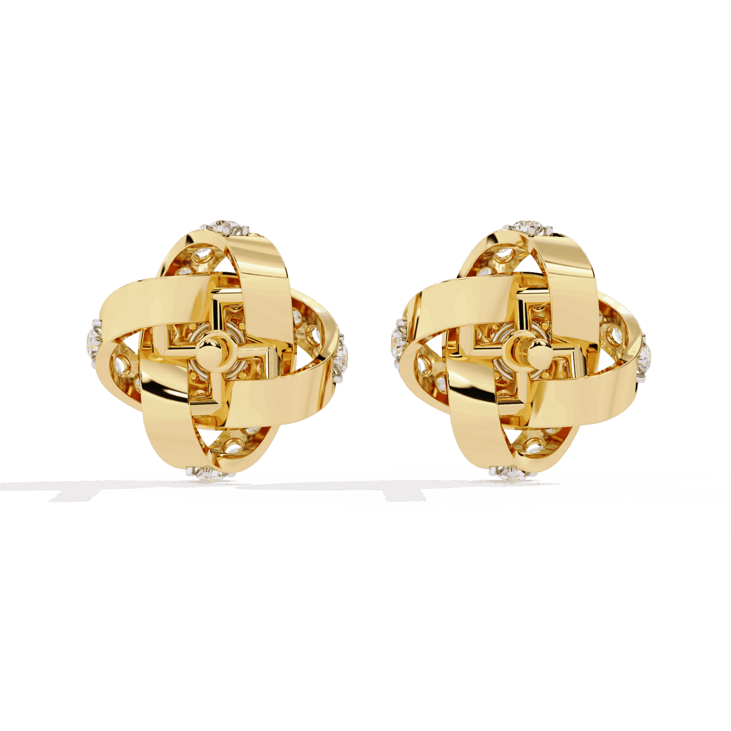 0.9 Carat Dual Round Stud Earrings in Moissanite | House of Estara