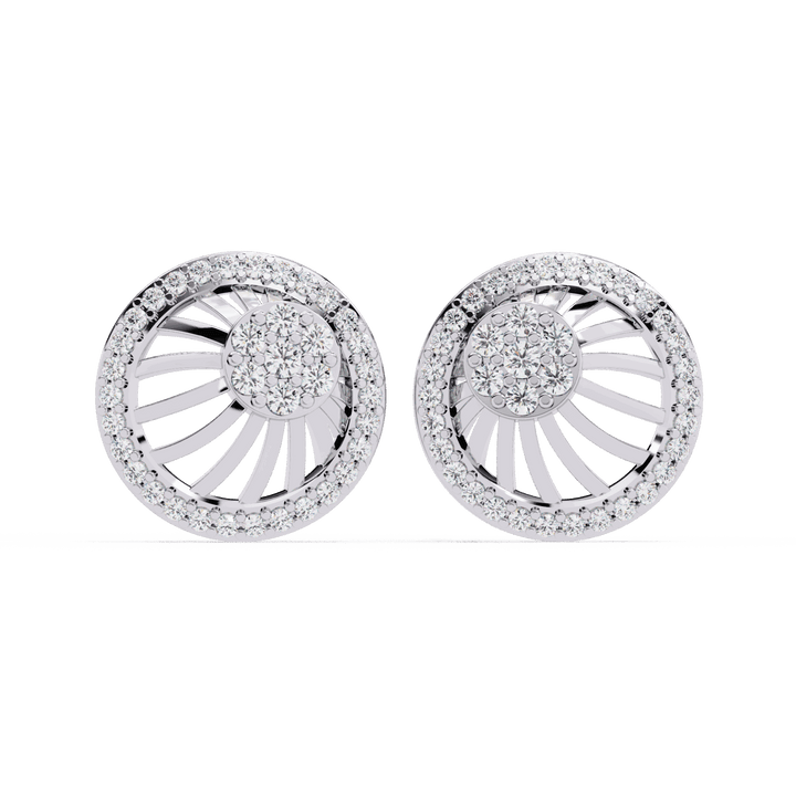 0.4 Carat Round Trio Stud Earrings in Moissanite | House of Estara