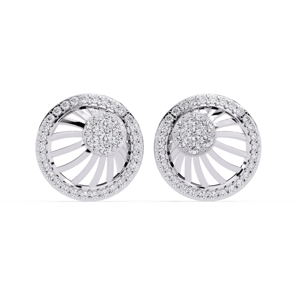 Round Trio Stud Earrings