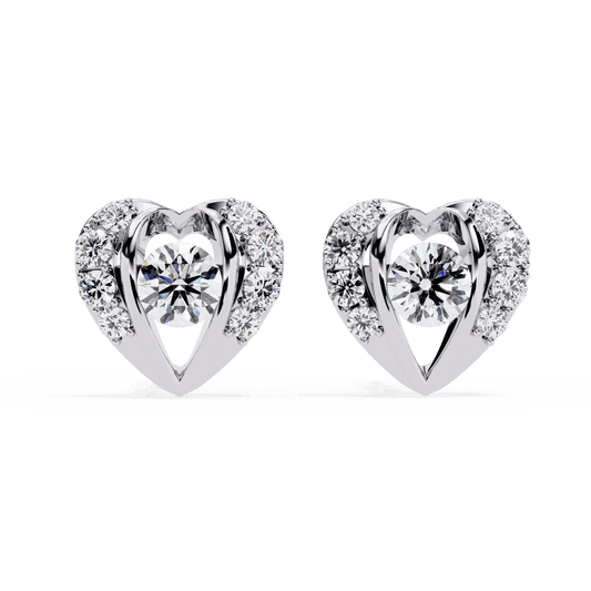 0.7 Carat Triple Round Stud Earrings in Moissanite | House of Estara