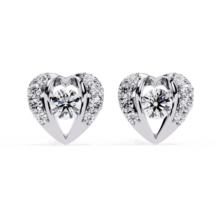 0.7 Carat Triple Round Stud Earrings in Moissanite | House of Estara