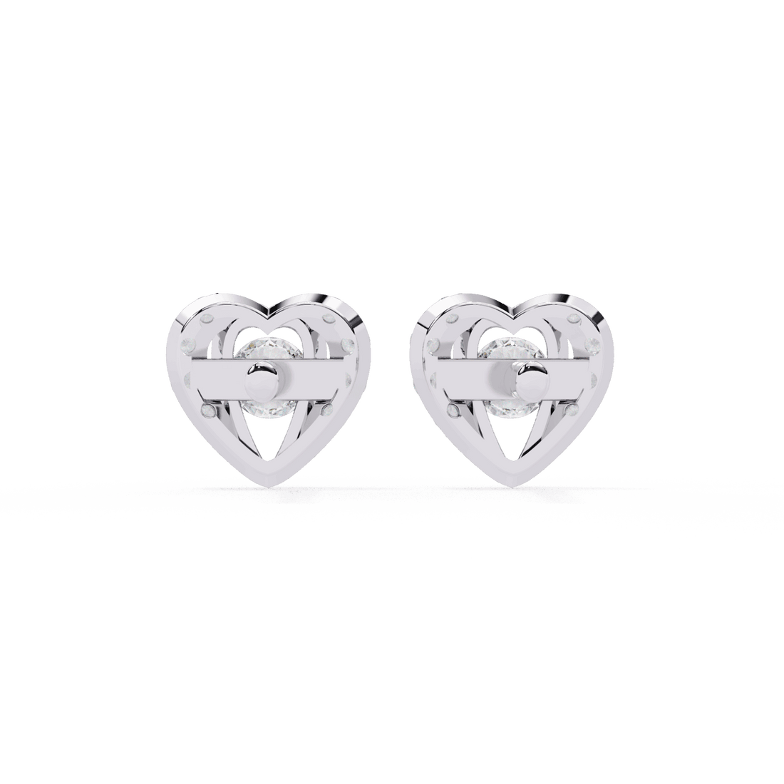 0.7 Carat Triple Round Stud Earrings in Moissanite | House of Estara