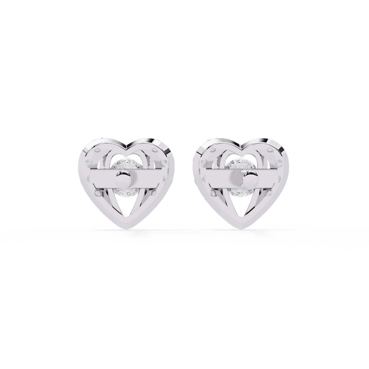 0.7 Carat Triple Round Stud Earrings in Moissanite | House of Estara