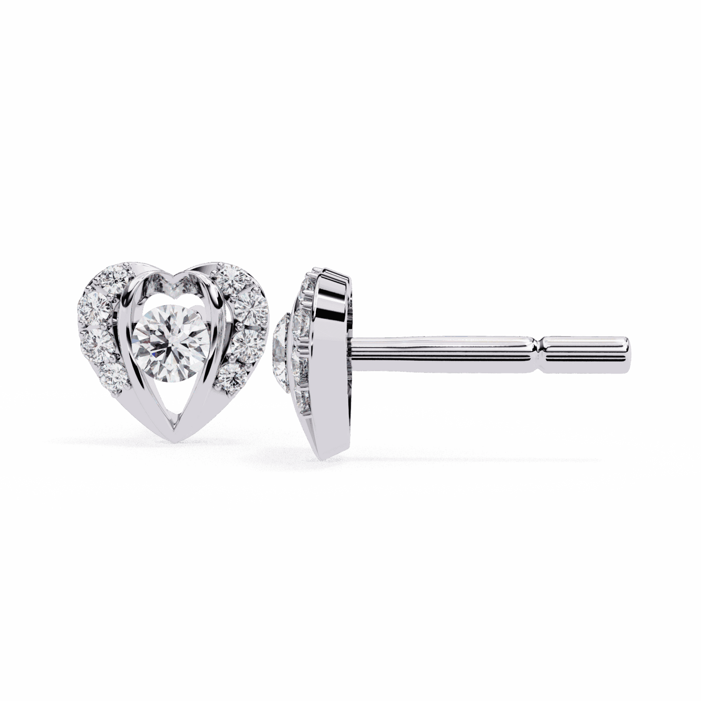 0.7 Carat Triple Round Stud Earrings in Moissanite | House of Estara