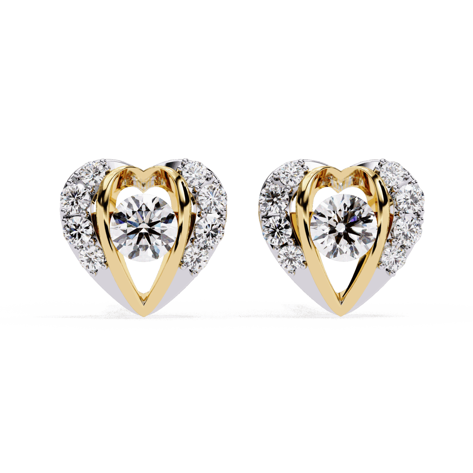 0.7 Carat Triple Round Stud Earrings in Moissanite | House of Estara