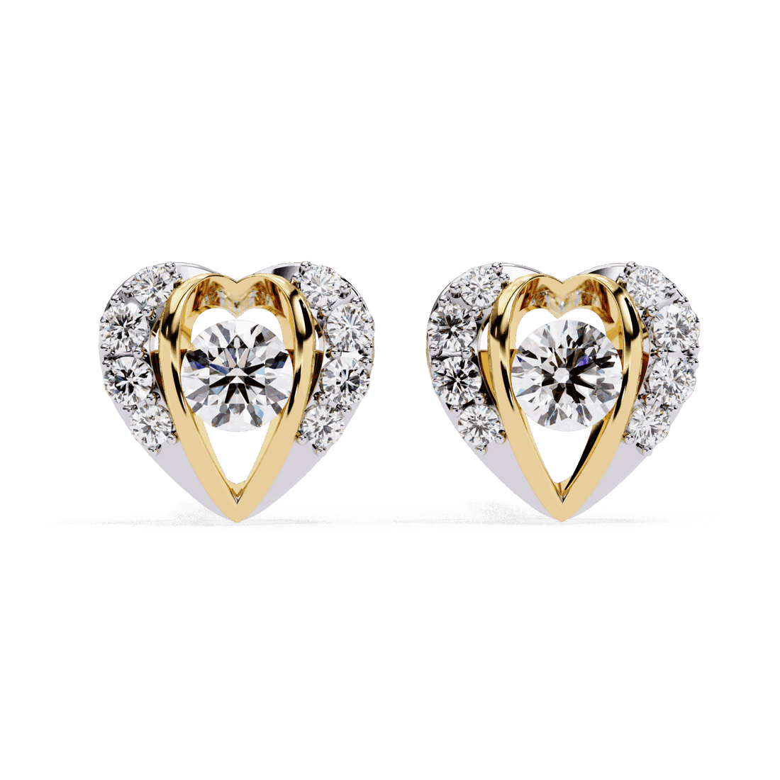 0.7 Carat Triple Round Stud Earrings in Moissanite | House of Estara