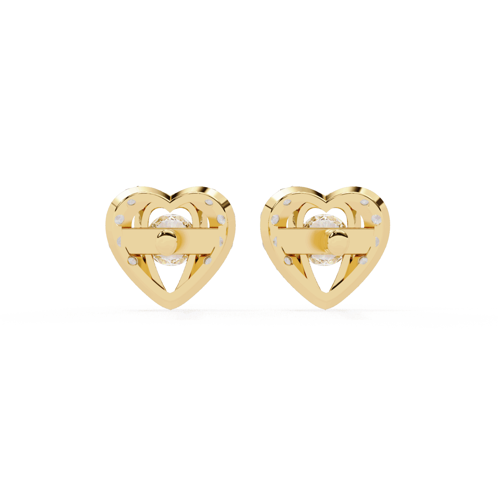 0.7 Carat Triple Round Stud Earrings in Moissanite | House of Estara