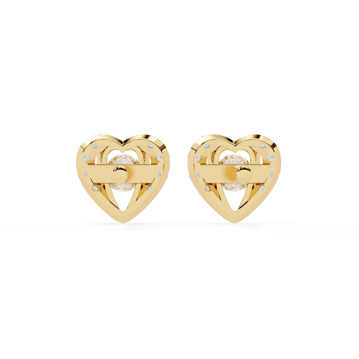 0.7 Carat Triple Round Stud Earrings in Moissanite | House of Estara