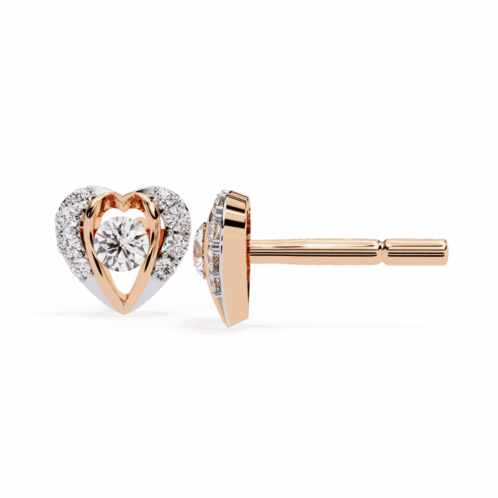 0.7 Carat Triple Round Stud Earrings in Moissanite | House of Estara