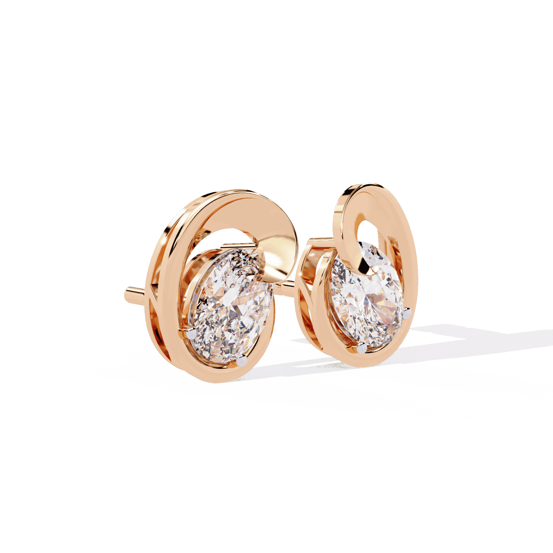 1.25 Carat Oval Solitaire Earrings in Moissanite | House of Estara