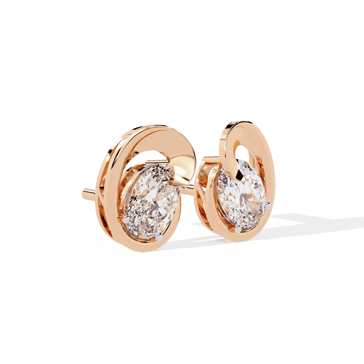 1.25 Carat Oval Solitaire Earrings in Moissanite | House of Estara