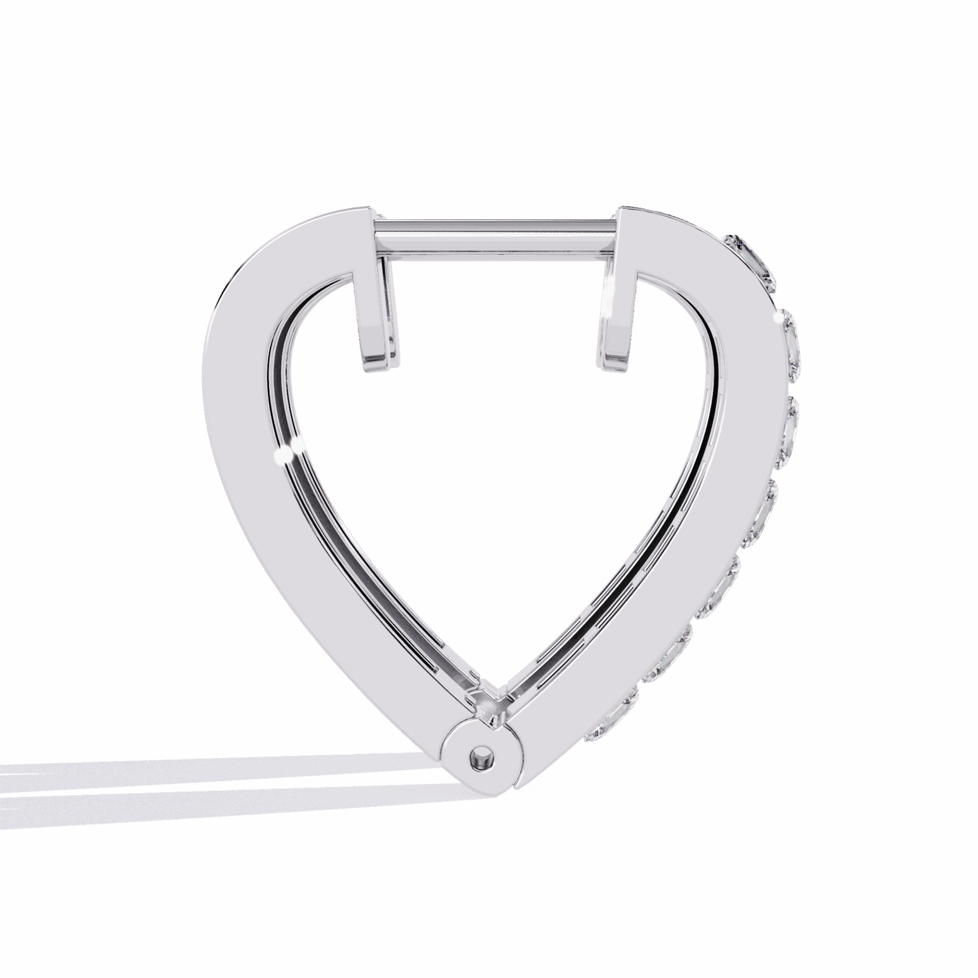 0.8 Carat Princess Channel Hoop Earrings in Moissanite | House of Estara