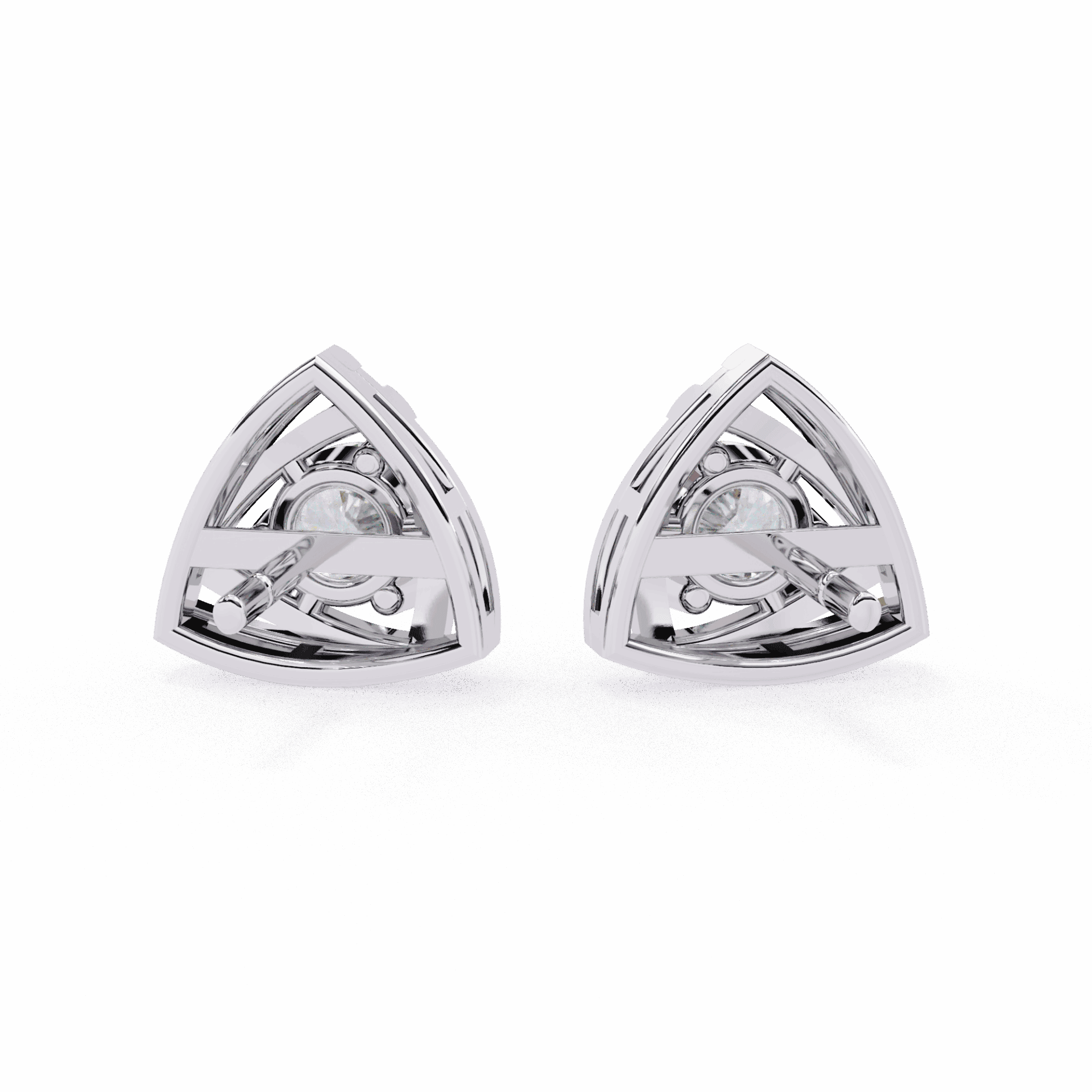 0.6 Carat Delicate Round Solitaire Earrings in Moissanite | House of Estara