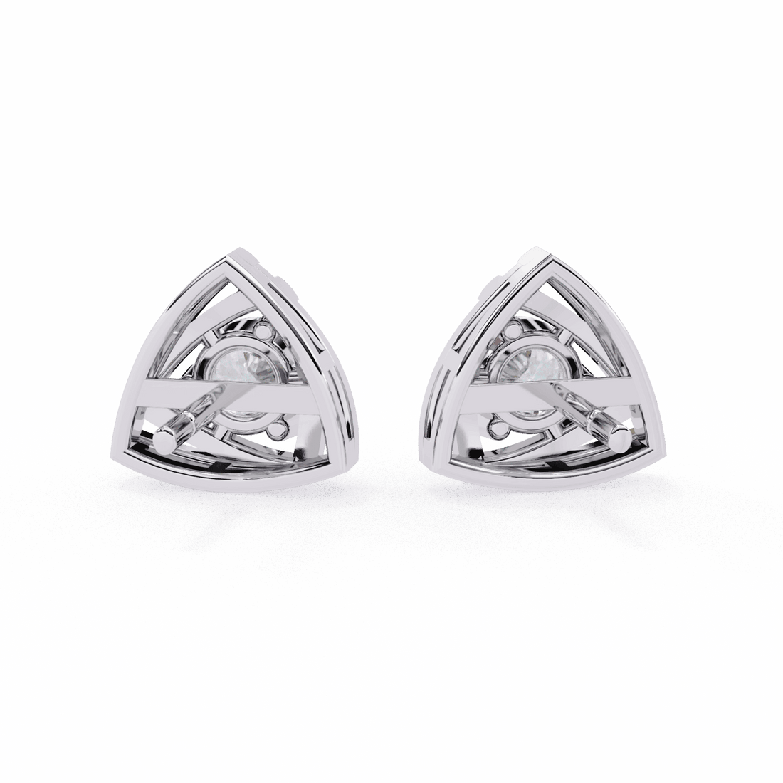 0.6 Carat Delicate Round Solitaire Earrings in Moissanite | House of Estara