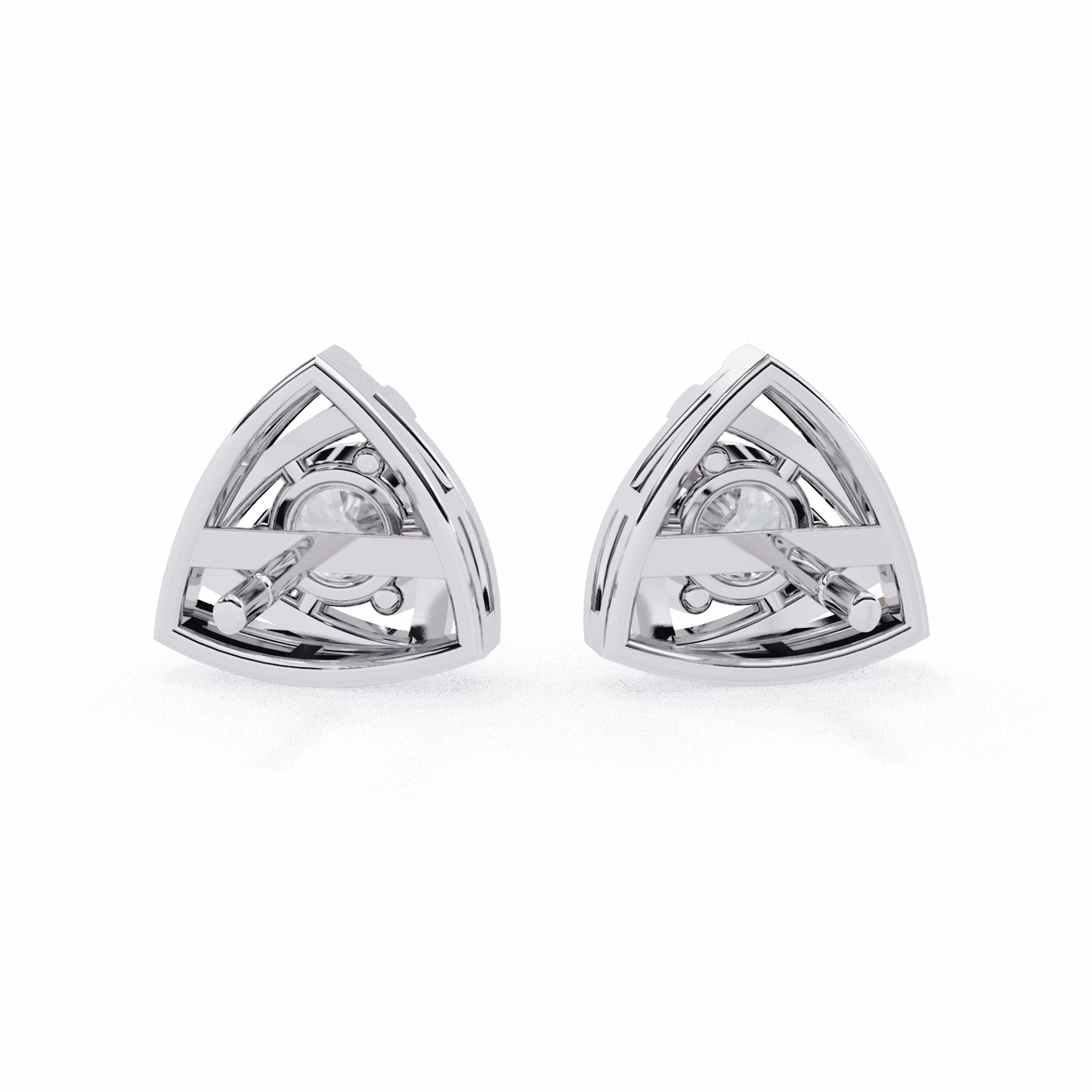 0.6 Carat Delicate Round Solitaire Earrings in Moissanite | House of Estara