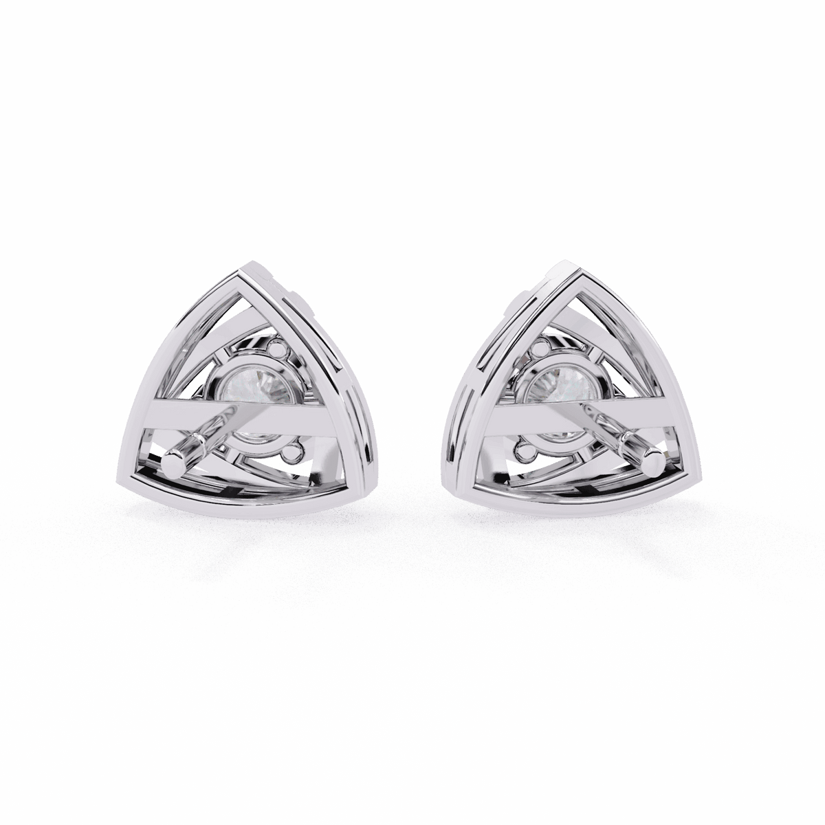0.6 Carat Delicate Round Solitaire Earrings in Moissanite | House of Estara