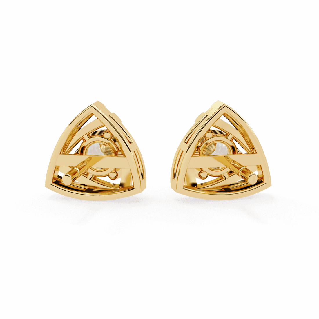0.6 Carat Delicate Round Solitaire Earrings in Moissanite | House of Estara