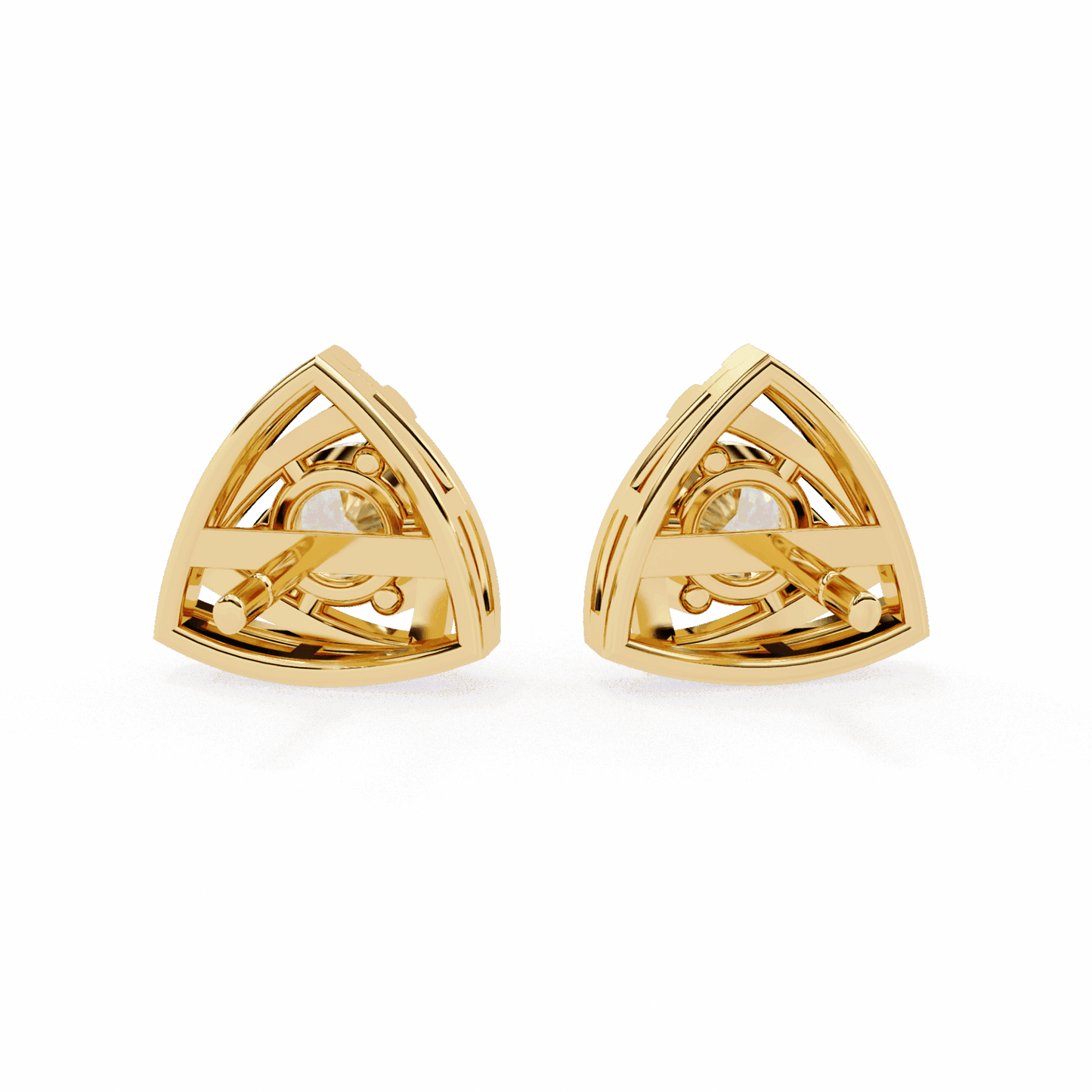 0.6 Carat Delicate Round Solitaire Earrings in Moissanite | House of Estara