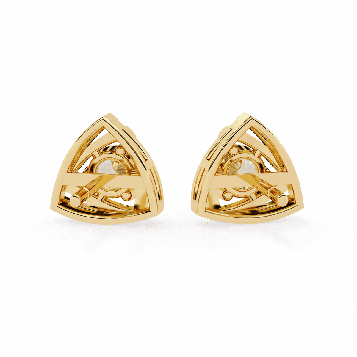 0.6 Carat Delicate Round Solitaire Earrings in Moissanite | House of Estara