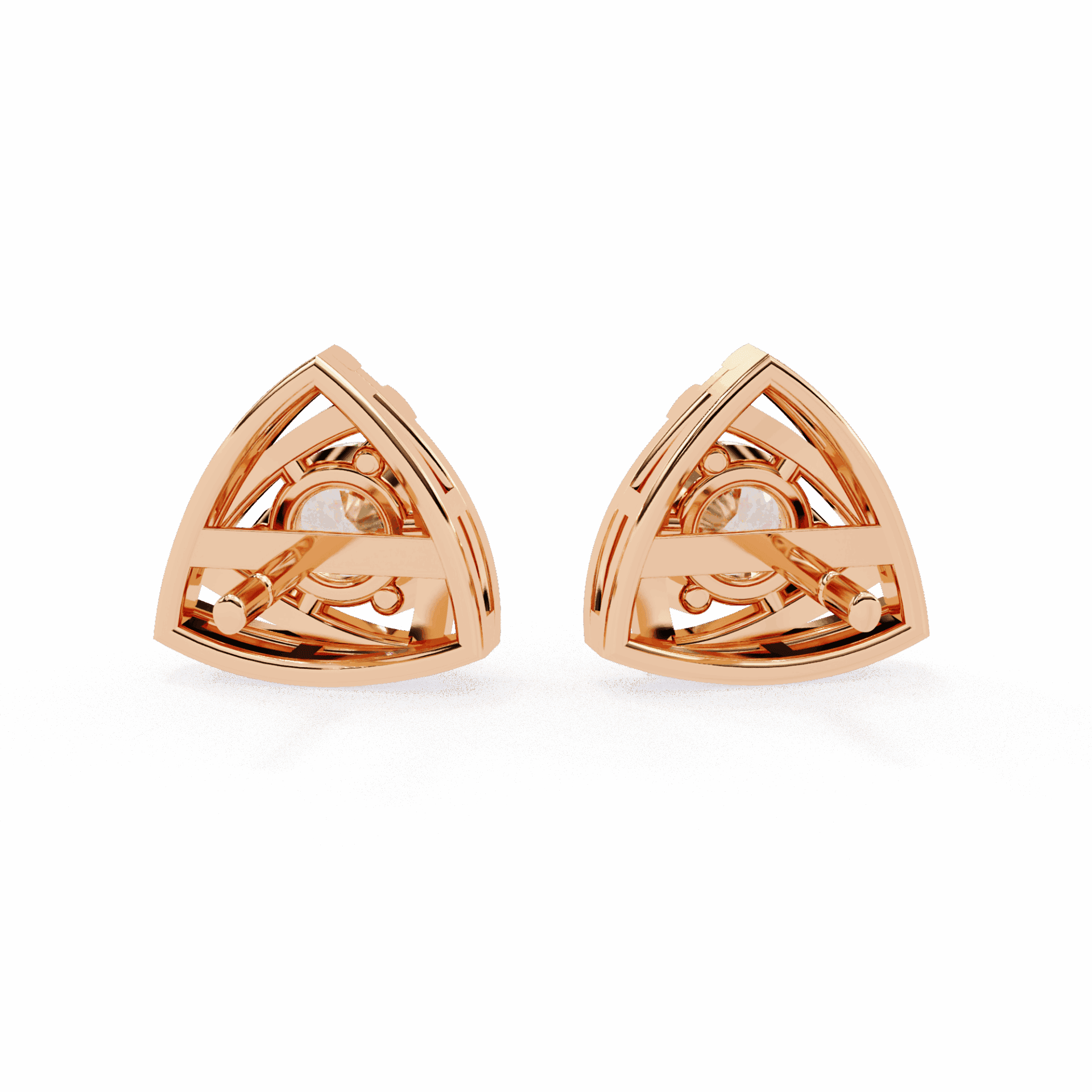 0.6 Carat Delicate Round Solitaire Earrings in Moissanite | House of Estara