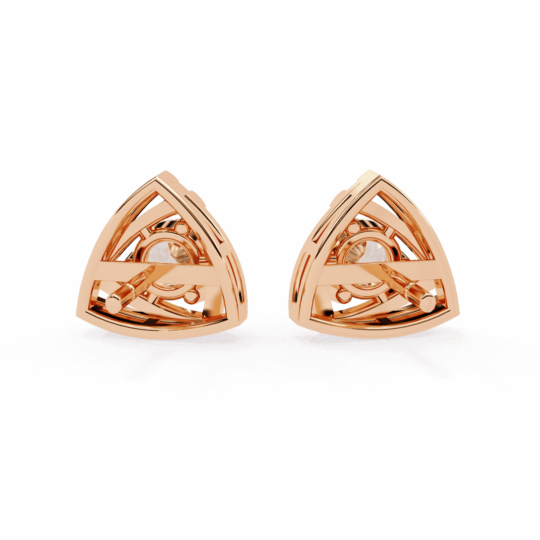 0.6 Carat Delicate Round Solitaire Earrings in Moissanite | House of Estara