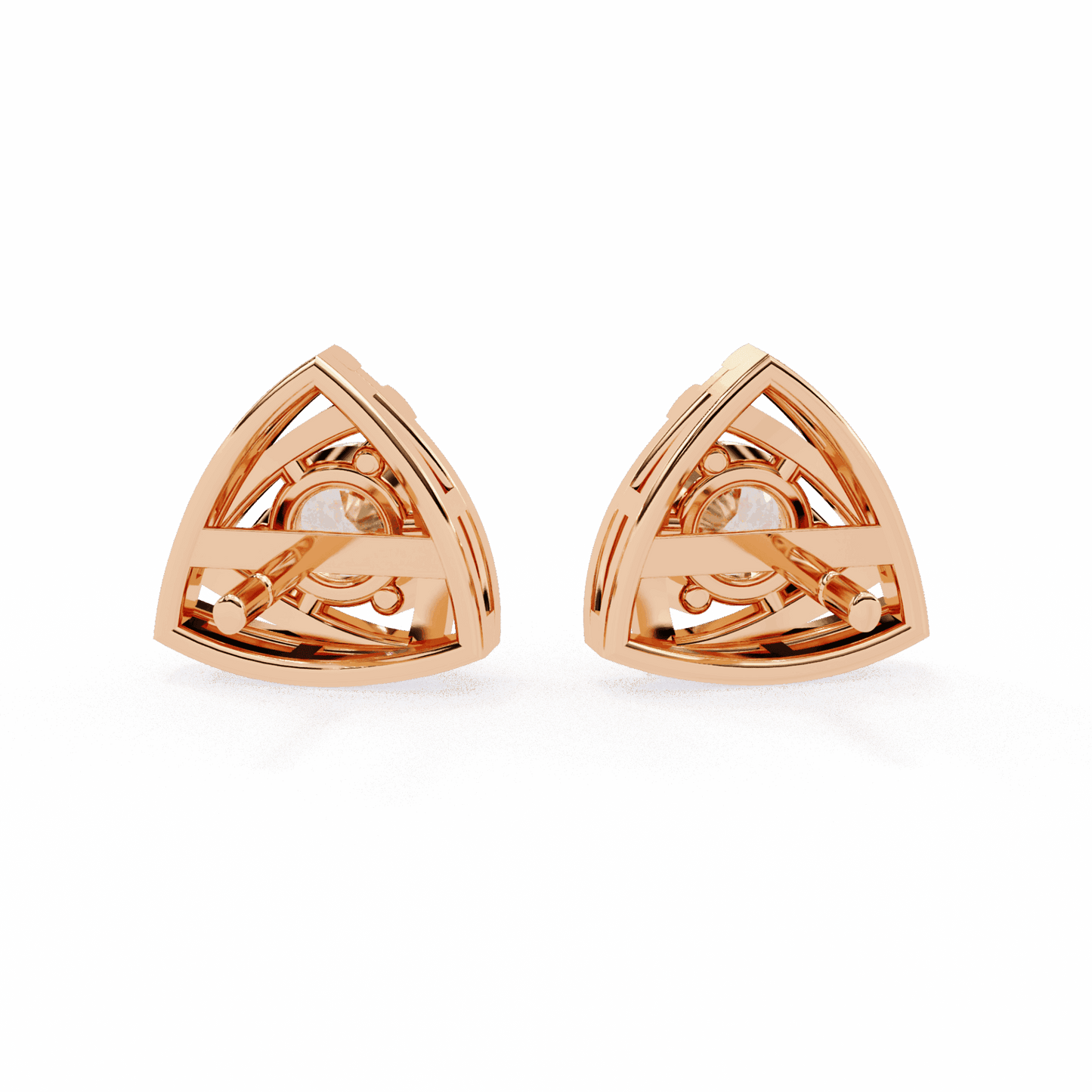 0.6 Carat Delicate Round Solitaire Earrings in Moissanite | House of Estara