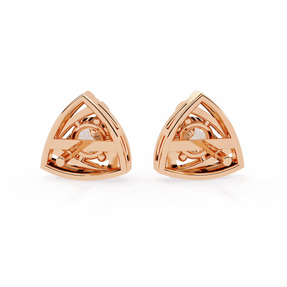 0.6 Carat Delicate Round Solitaire Earrings in Moissanite | House of Estara