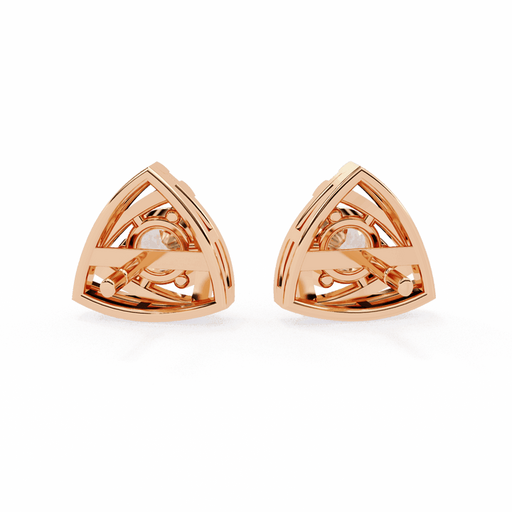 0.6 Carat Delicate Round Solitaire Earrings in Moissanite | House of Estara
