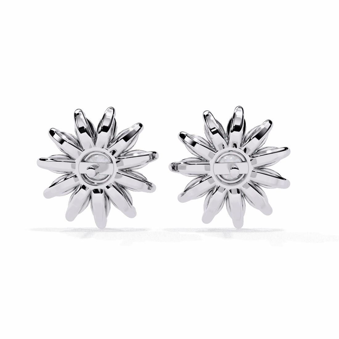 1.25 Carat Marquise and Round Stud Earrings in Moissanite | House of Estara