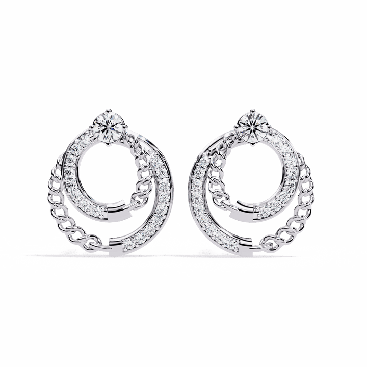 0.5 Carat Round Trio Stud Earrings in Moissanite | House of Estara