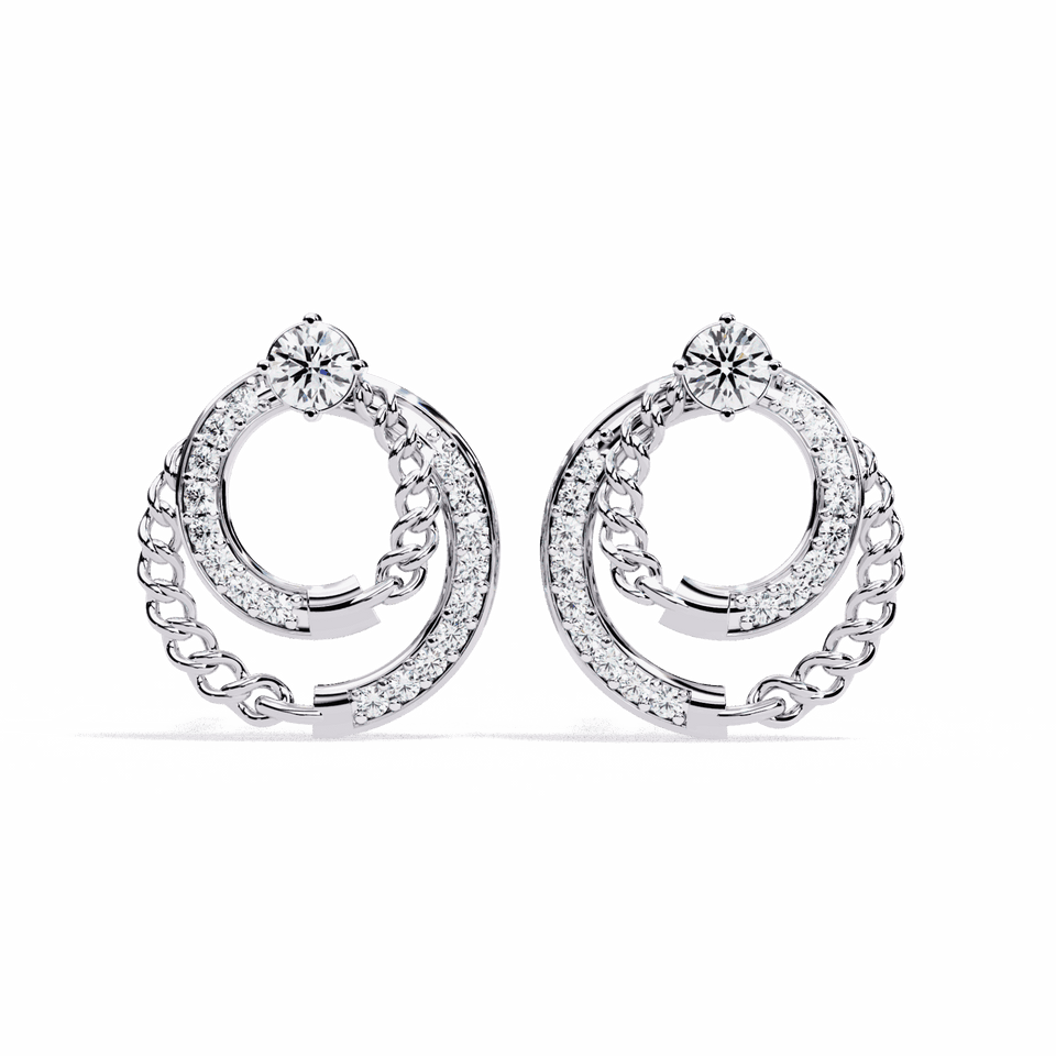 Round Trio Stud Earrings