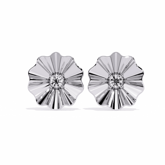 0.06 Carat Refined Round Solitaire Earrings in Moissanite | House of Estara