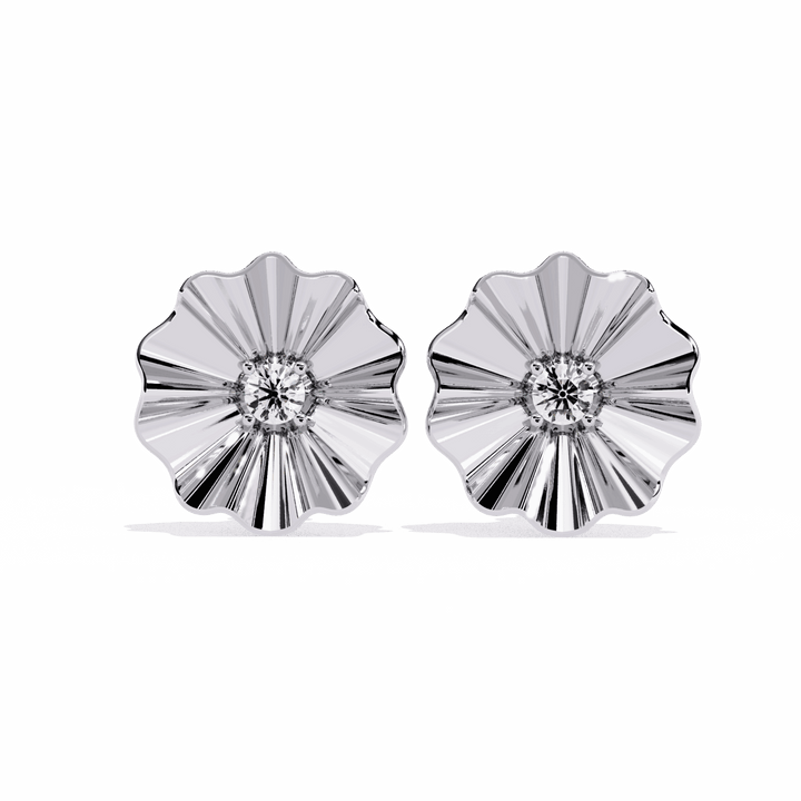 0.06 Carat Refined Round Solitaire Earrings in Moissanite | House of Estara