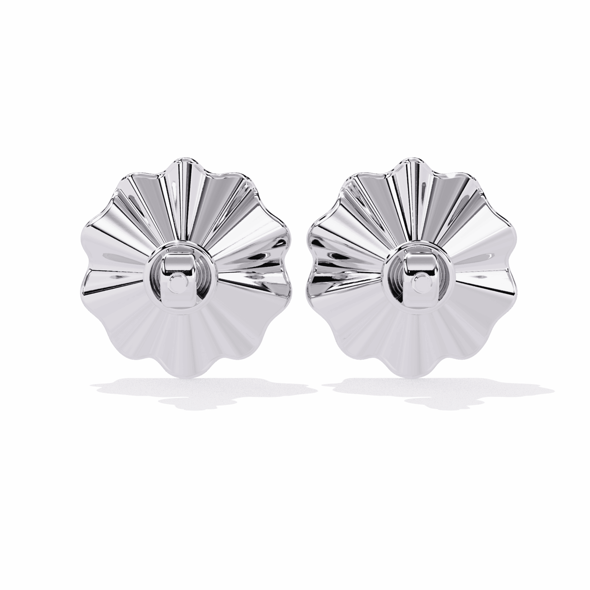 0.06 Carat Refined Round Solitaire Earrings in Moissanite | House of Estara
